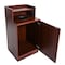 Alpine Industries Mahogany Waste Receptacle Enclosure with Drop Hole and Tray Shelf ALP476-DH-MA - alternate 7